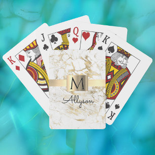 Weiße und goldene Marmor, Goldene Schachtel, Name  Spielkarten