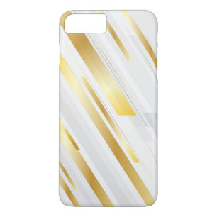 Weiße und goldene Streifen Case-Mate iPhone Hülle