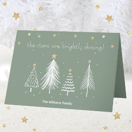 Weiße und goldene Weihnachten mit Familienname Grü