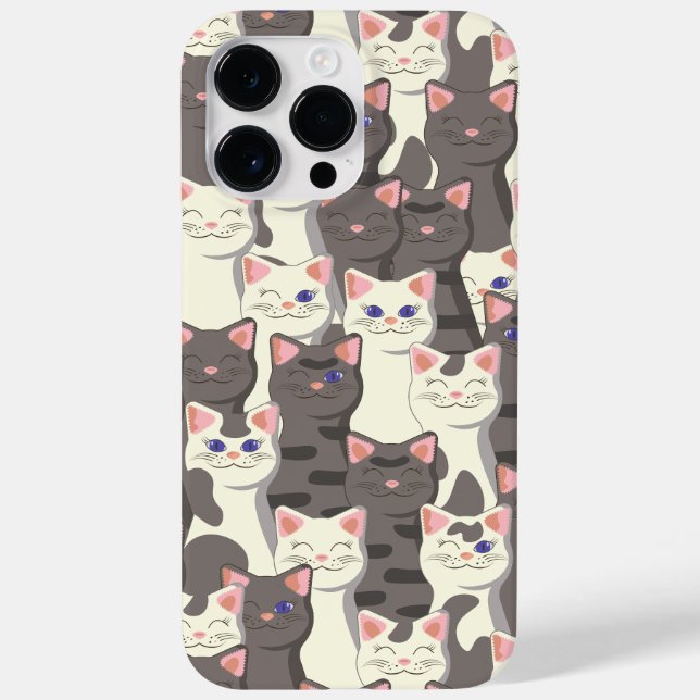 Weiße und graue Katzen Case-Mate iPhone 14 Pro Max Hülle (Rückseite)