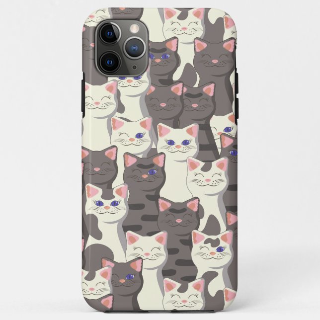 Weiße und graue Katzen Case-Mate iPhone Hülle (Rückseite)