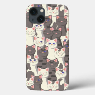Weiße und graue Katzen Case-Mate iPhone Hülle