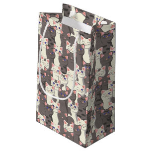 Weiße und graue Katzen Kleine Geschenktüte