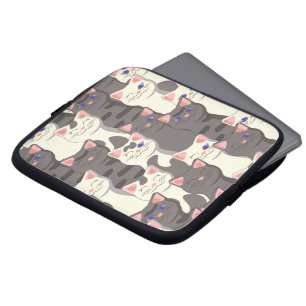 Weiße und graue Katzen Laptopschutzhülle
