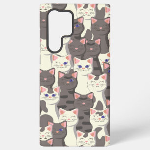 Weiße und graue Katzen Samsung Galaxy Hülle