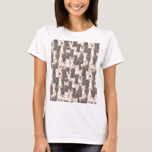 Weiße und graue Katzen T-Shirt