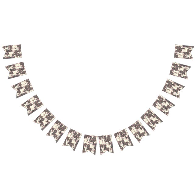 Weiße und graue Katzen Wimpelkette (Alle)