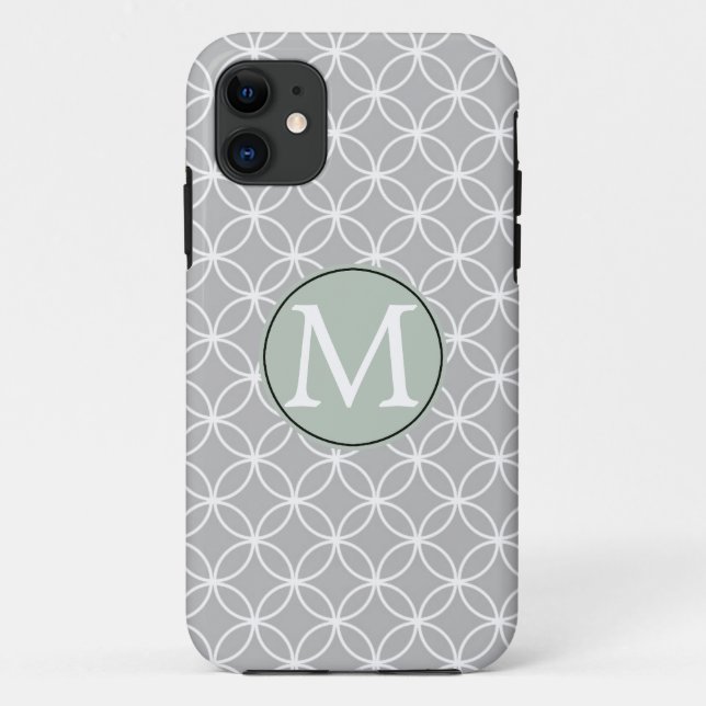 Weiße und graue Kreise Case-Mate iPhone Hülle (Rückseite)