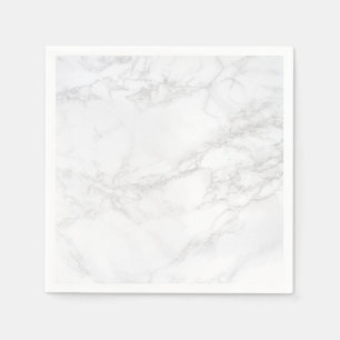 Weiße und graue Marmorhintergrund-Papierserviette Serviette