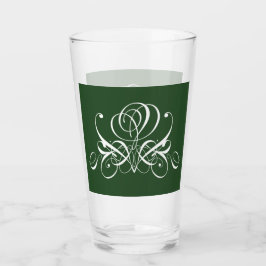 Weiße und grüne Geblüht Rose Glas