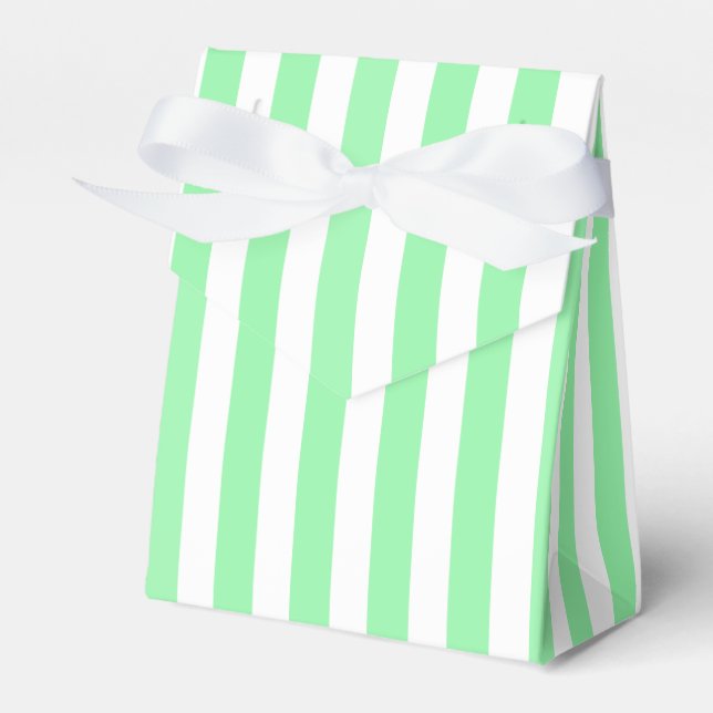 Weiße und grüne Streifen Geschenkschachtel (Vorderseite)