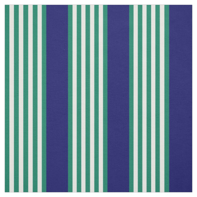 Weiße und grüne Streifen mit marineblau Stoff (Muster)