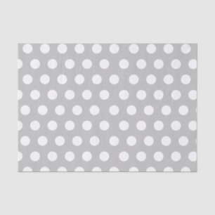 Weiße und leichte graue Mittelpolka-Hochzeit Seidenpapier