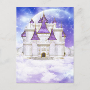 Weiße und Lila Burg Postkarte