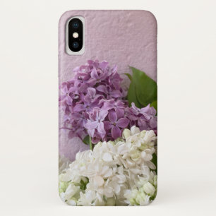Weiße und lila Fliedern auf Beschaffenheit Case-Mate iPhone Hülle