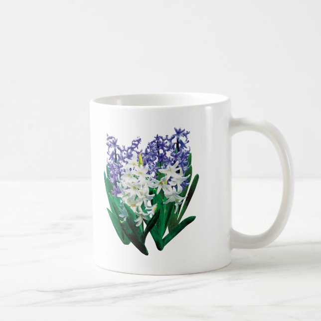 Weiße und Lila Hyakinthen Kaffeetasse (Rechts)