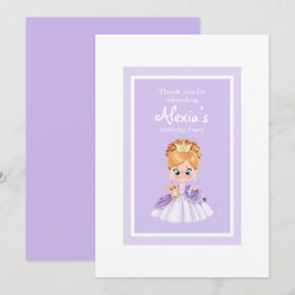Weiße und lila kleine Prinzessin Einladung