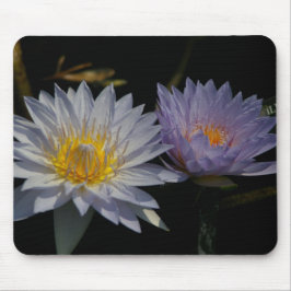 Weiße und Lila Lotus-Wasserlilie-Mauspad Mousepad