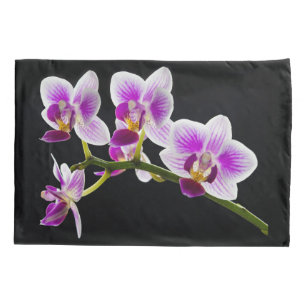 Weiße und lila Orchidee Kissenbezug