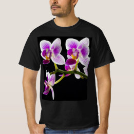 Weiße und lila Orchidee T-Shirt