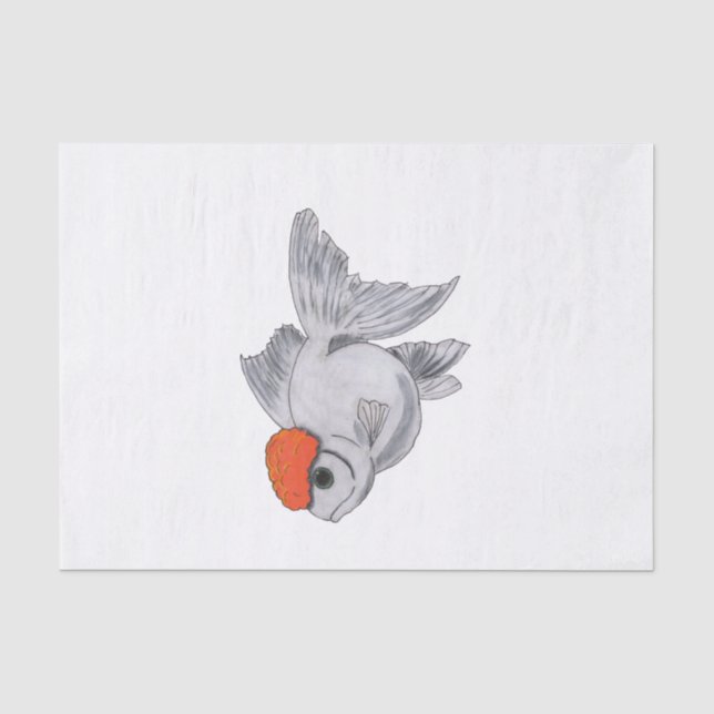 Weiße und orange Oranda Seidenpapier (Vorderseite)