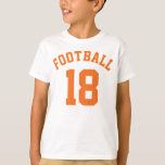 Weiße und orangefarbene Kinder | Sports Jersey Des T-Shirt<br><div class="desc">Weiße und orangefarbene Kinder | Sports Jersey Design ・ Kids Football Jersey T - Shirt</div>