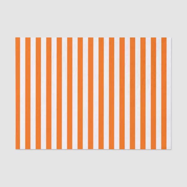 Weiße und orangefarbene Streifen Seidenpapier (Vorderseite)