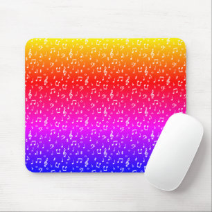 weiße und Regenbogen-Musical Mousepad