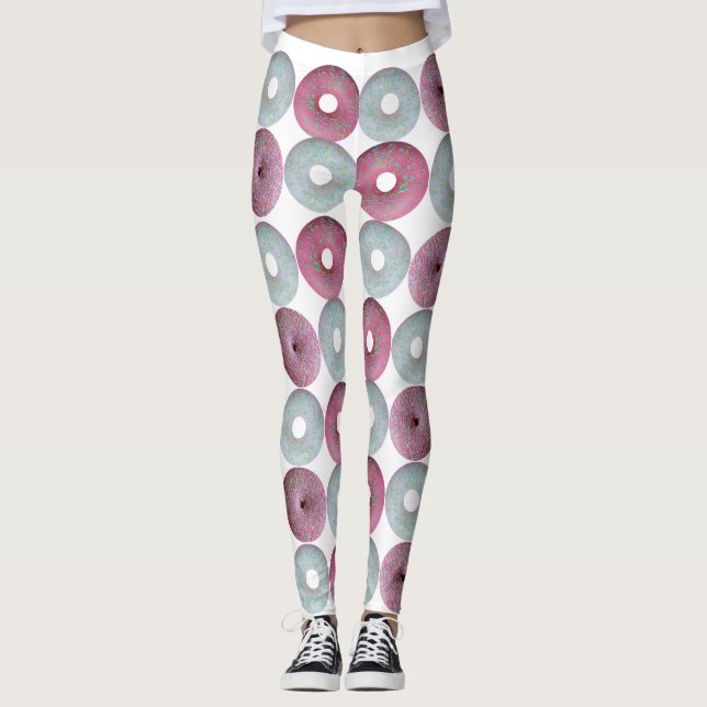 Weiße und rosa Eistümpfe Leggings (Vorderseite)