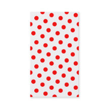 Weiße und rote Polka-Punkte