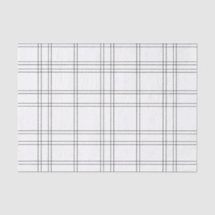 Weiße und schwarze Chic-Mode-Karo-Musterdruck Seidenpapier