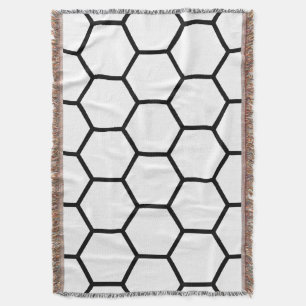 Weiße und schwarze Honigwabe Decke