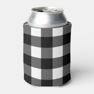 Weiße und schwarze karierte Quadrate Buffalo Plaid Dosenkühler
