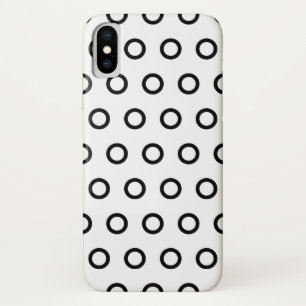 Weiße und schwarze Kreise Case-Mate iPhone Hülle