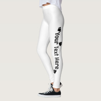 Weiße und schwarze personalisierte Schmetterlingsn Leggings