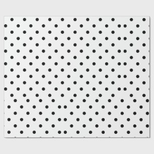 Weiße und schwarze Punkte-Geschenkpapier   Klassik Geschenkpapier
