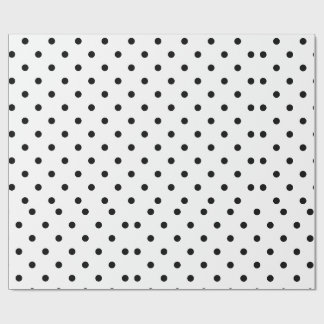 Weiße und schwarze Punkte-Geschenkpapier | Klassik Geschenkpapier