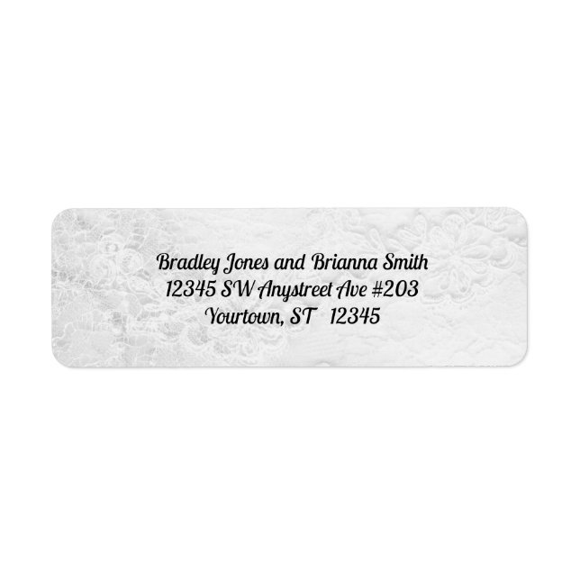 Weiße und silberne Spitzen und Perlen auf Satin We (Vorne)