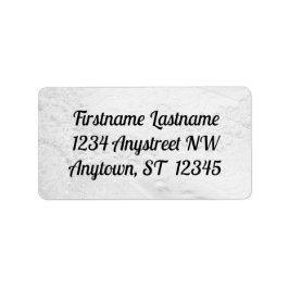 Weiße und silberne Spitzen und Perlen auf Satin We Adressaufkleber