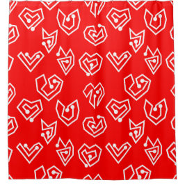 Weiße Valentinische Mazes Duschvorhang