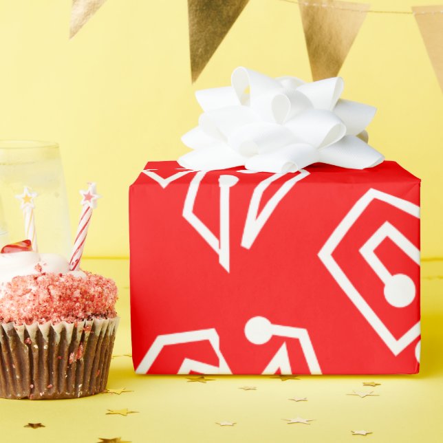 Weiße Valentinische Mazes Geschenkpapier (Geburtstagsparty)