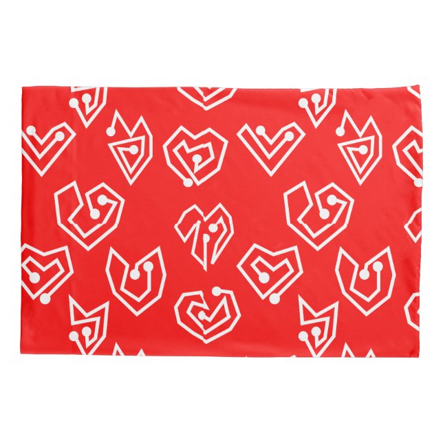 Weiße Valentinische Mazes Kissenbezug (Rückseite)