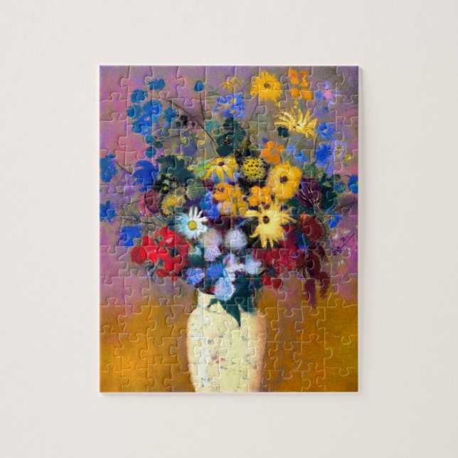 Weiße Vase mit Blume Odilon Redon (Vertikal)