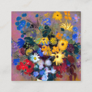 Weiße Vase mit Blume Odilon Redon Begleitkarte