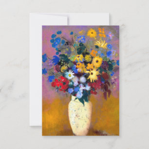 Weiße Vase mit Blume Odilon Redon Dankeskarte