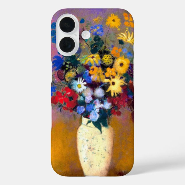 Weiße Vase mit Blume Odilon Redon iPhone 16 Hülle (Rückseite)