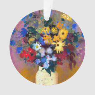 Weiße Vase mit Blume Odilon Redon Ornament