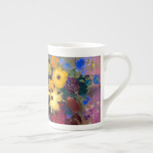 Weiße Vase mit Blume Odilon Redon Prozellantasse