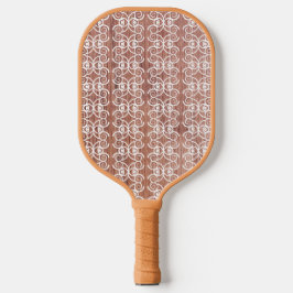 Weiße Verzierte Imitate Holzpaddel Pickleball Schläger