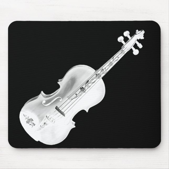WEISSE VIOLINE AUF BLACK-MOUSEPAD MOUSEPAD (Vorne)